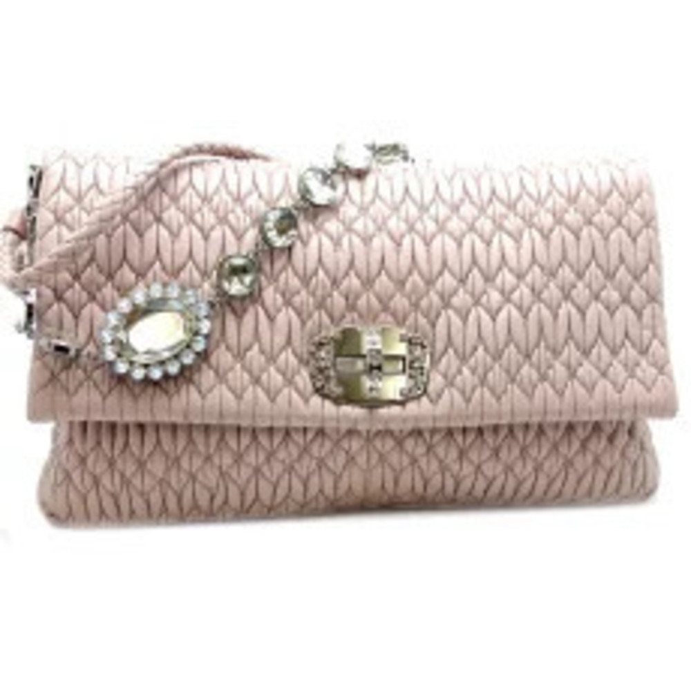 Miu Miu Nappa Crystal Matelasse Bag